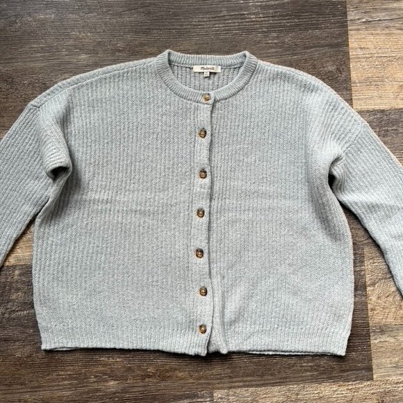 Madewell Bellaire Cardigan in Dusty Pool XS - Picture 4 of 8